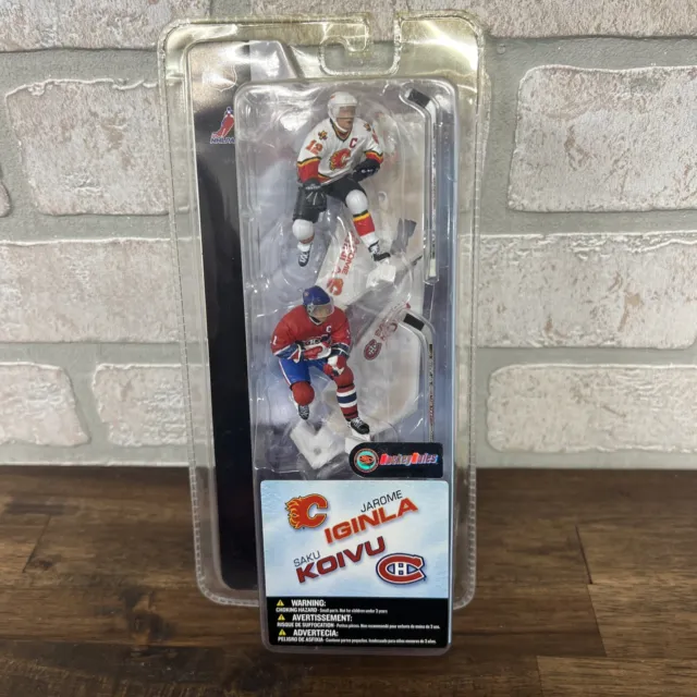 2003 McFarlane NHL JAROME IGINLA SAKU KOIVU Calgary Flames Montreal Canadiens 3”