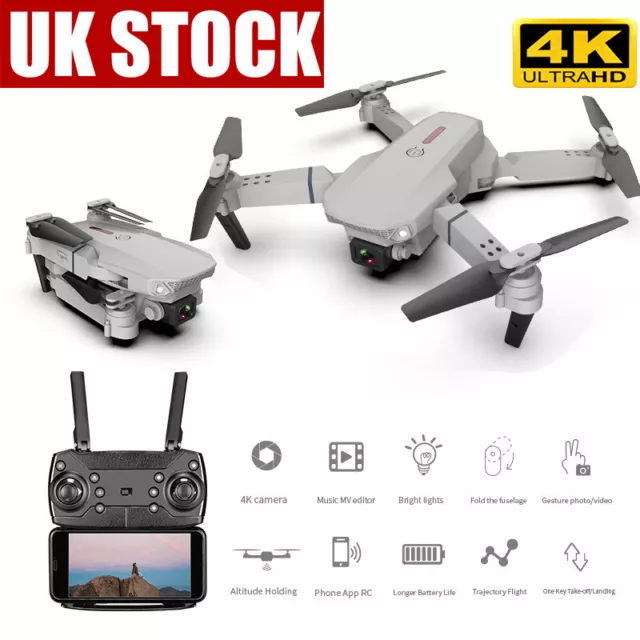 4K HD Drone X Pro Dual Camera WIFI FPV Foldable Mini Selfie RC Quadcopter 4 Axis