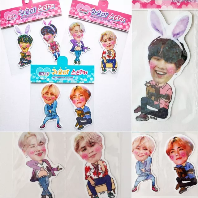 BTS Sugar V Jimin Cute Stickers KPOP Bangtan Boys Laptop Cellphone Decal Sticker