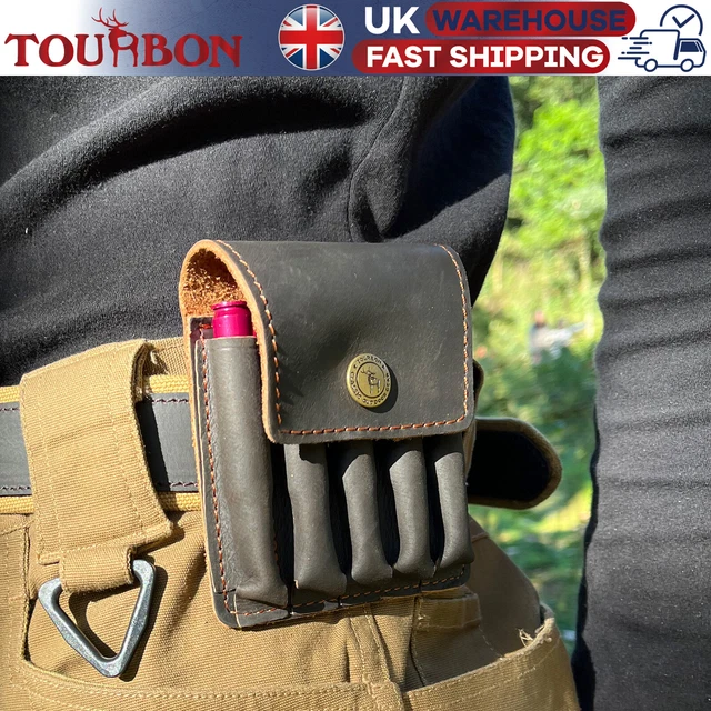 TOURBON RIFLE CARTRIDGE Ammo Leather Wallet Shell Pouch for Belt - Main Image