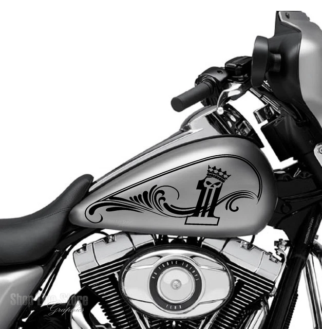 Adesivi Stickers Harley Davidson Flam da serbatoio moto custom