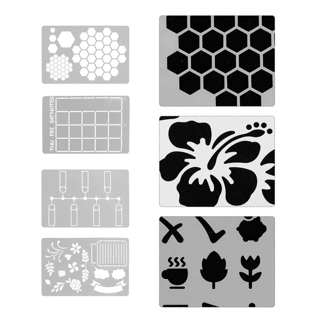 Pochoirs Animaux Réutilisables Pour La Peinture, 16 Packs De Pochoirs Abeille Et Papillon De 6x6