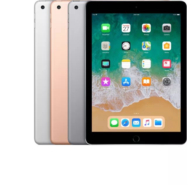 Apple iPad 6 (6th Gen) - (2018 Model) - 128GB -Wi-Fi + Cellular - A1954 - Good