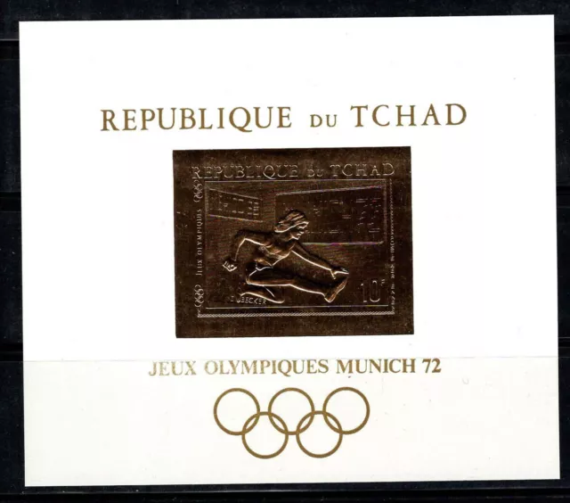 Ciad 1970 Mi. Bl. 12 Foglietto 100% Nuovo ** Medaglia d'oro, Olimpiadi, Sport