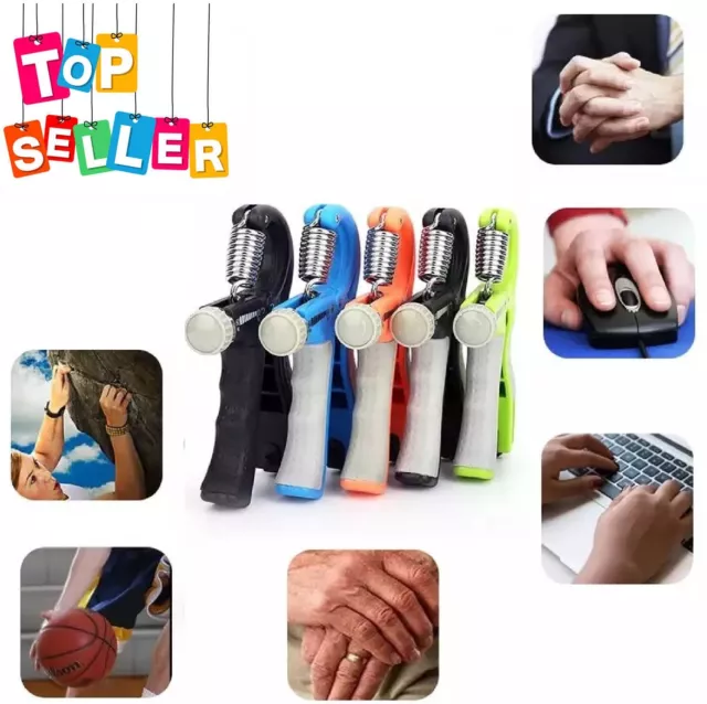 Adjustable Power Hand Grip Forearm Exerciser Gripper Yoga Strengthener Trainer