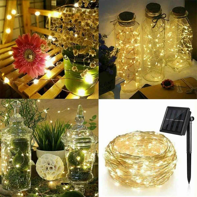 Outdoor Solar String Lights LED Waterproof Copper Wire Xmas Garden Party Decor