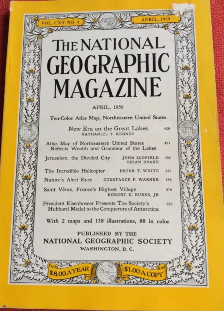 National Geographic April 1959 Vintage Coke Ad Coca-Cola No Maps