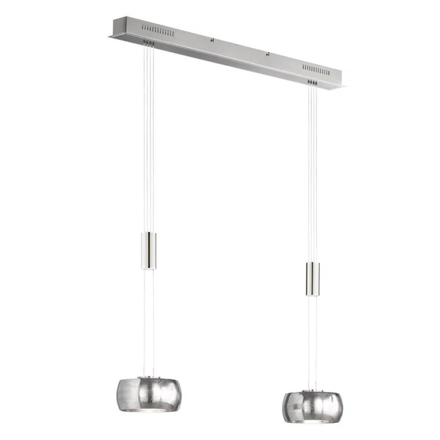 Fischer & Honsel Pendelleuchte 'Tape' – 3x E27, Rattanschirm, Schwarz, 140 Cm Höhe