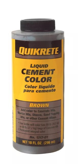 Quikrete 1317-01 Liquid Cement Color, 10oz, Brown