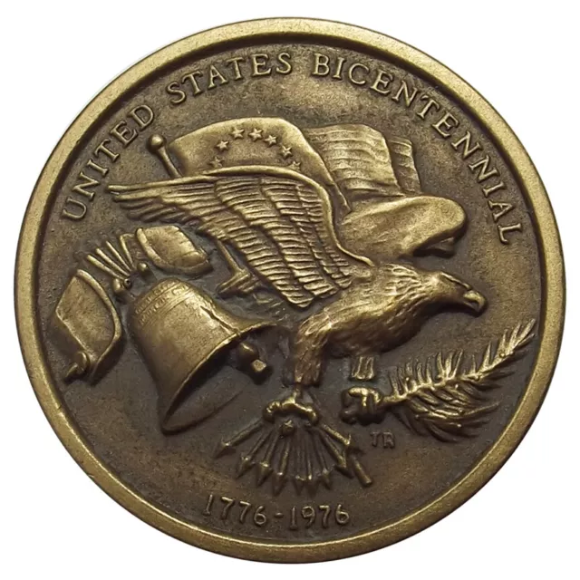 1976 US Bicentennial Medal - Uniface, 38mm, Bronze - Medallic Art Co, CT Token