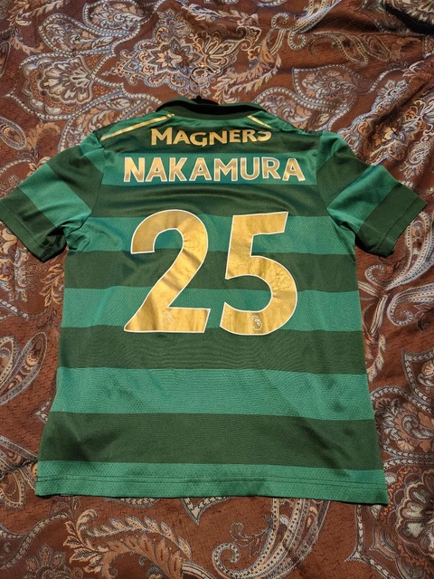 CELTIC NAKAMURA #25 06/08 L/S C/L Away Football Shirt (L