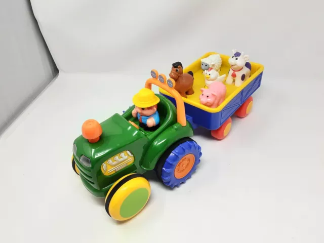 Kiddieland old macdonald farm tractor & hot sale trailer set