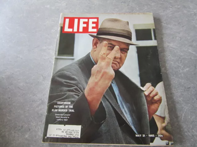 LIFE Magazine, MAY 21, 1965, KU KLUX KLAN ATTORNEY MATT MURPHY Cover, NEON ART!