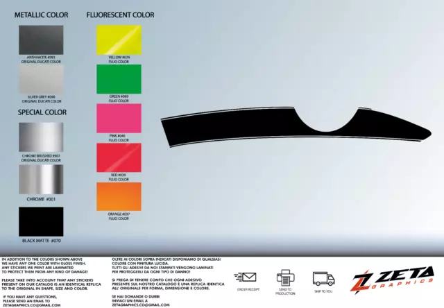 Adesivo Fascia Serbatoio Ducati Monster 400 620 750 800 900 1000 S2R S4R