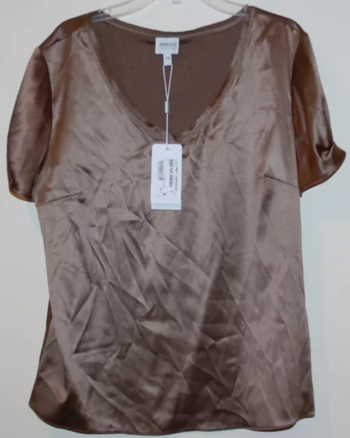 New womens Armani Collezioni Silk Top Shirt Blouse size 10