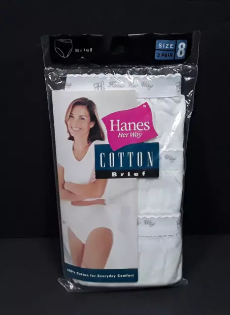 Vintage 90's Hanes Her Way Cotton Brief Panties Size 8 Pastel Green NOS  Granny