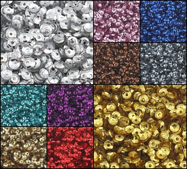 12000 lentejuelas abovedadas en blister para ropa joyería 4mm (100g/10 colores)