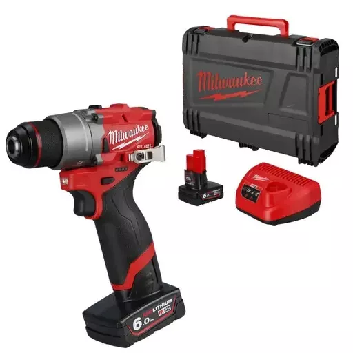 Milwaukee M12FDD2-602X 12V M12 FUEL™ Sub Compact Drill with 2x 6.0Ah Batteries