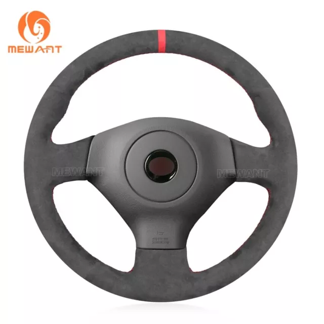 For Subaru Forester Steering Wheel Cover Alcantara Leather Wrap Carbon Suede J