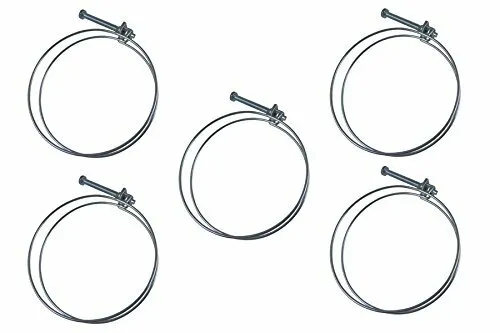 Taytools 114903 5-Piece 2-1/2 Inch Double Wire Hose Clamps Spring Steel for D...