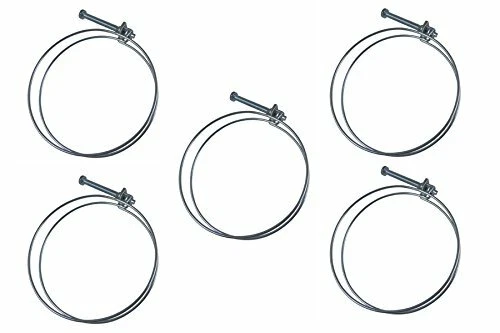 Taytools 114903 5-Piece 2-1/2 Inch Double Wire Hose Clamps Spring Steel for D...