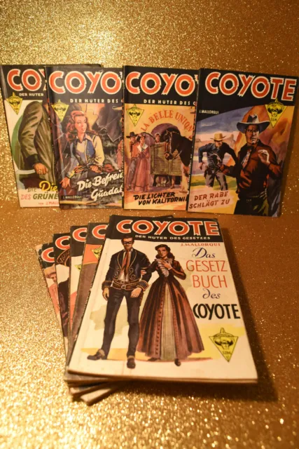 9 COYOTE Western Zorro Romanhefte (10-57) | Petersen-Verlag-Hamburg | 50er Jahre