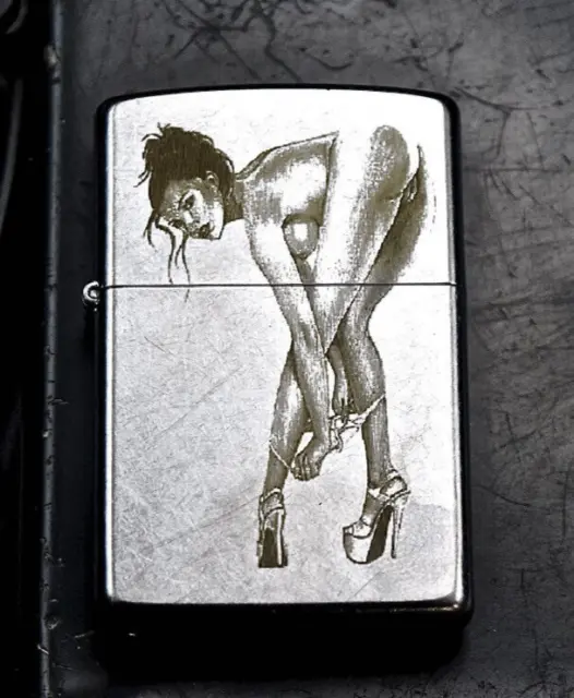 Laser Engraved PLAYBOY PINUP Zippo Windproof Camping Lighter 207 BP USA Made 1