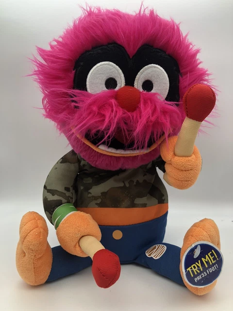 Disney Junior Muppet Babies Rockin' Animal Sings Talks Drums 13" Tall WORKS