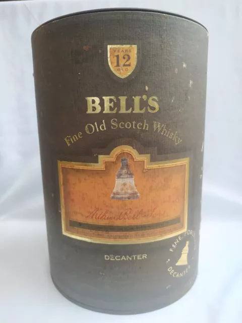 Vintage Bells Fine Old Scotch Whisky Decanter With Original Porcelain Bottle