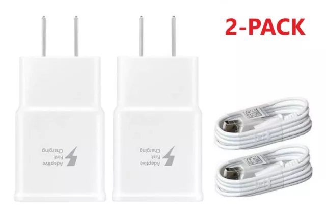 2Pack Fast Rapid Wall Charger + Type C Cable For Samsung Galaxy S21/Plus/Ultra