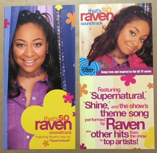 RAVEN SYMONE Vintage DOUBLE SIDED PROMO POSTER FLAT for 2004 CD 12x24 MINT