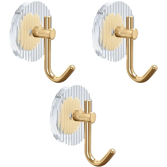 Ganci da parete adesivi ganci doccia acrilici da appendere oro autoadesivi C7Z7