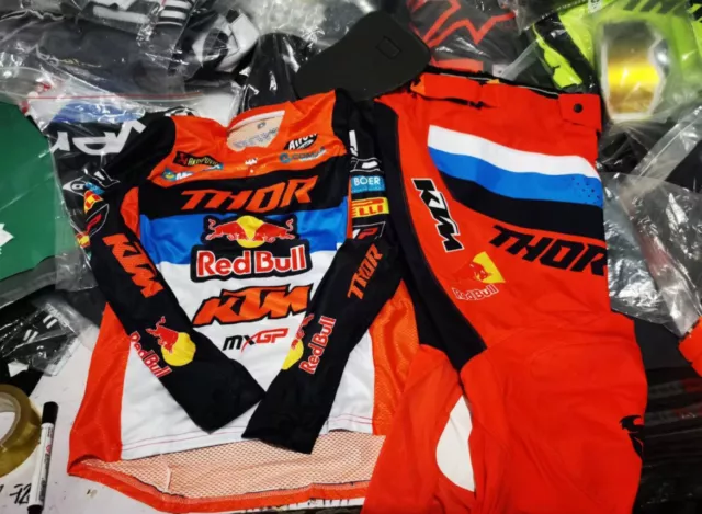 Thor Mx 2024 Ktm Red Bull Racing Orange Motocross Offroad Gear Set Jersey Pants