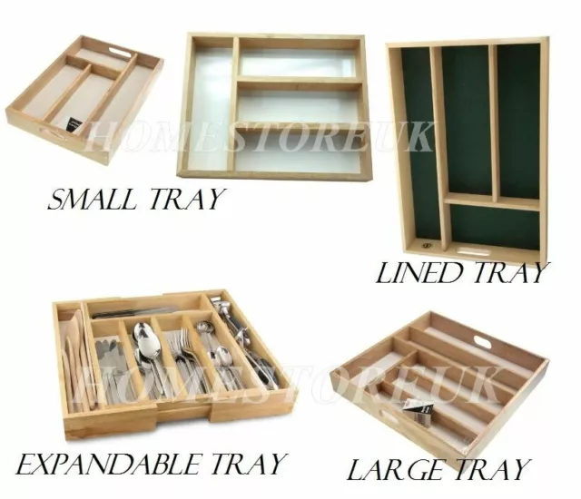 Holz Kleines Grosses Besteck Utensil Tablett Halter Schublade Organisator Aufbewahrungsregal 2