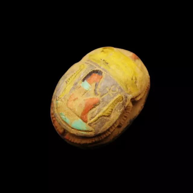 Rare Antique Stone Scarab Beetle Amulet Figurine Ancient Egyptian