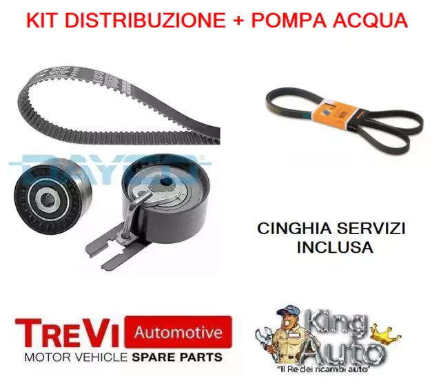 Kit Distribuzione + Pompa Acqua + Cinghia Servizi Ford Fiesta V Vi 1.4 Tdci
