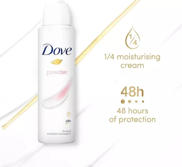 Dove Deodorant Sport Powder New 48 Hour Lasting 3 pack, 200ml