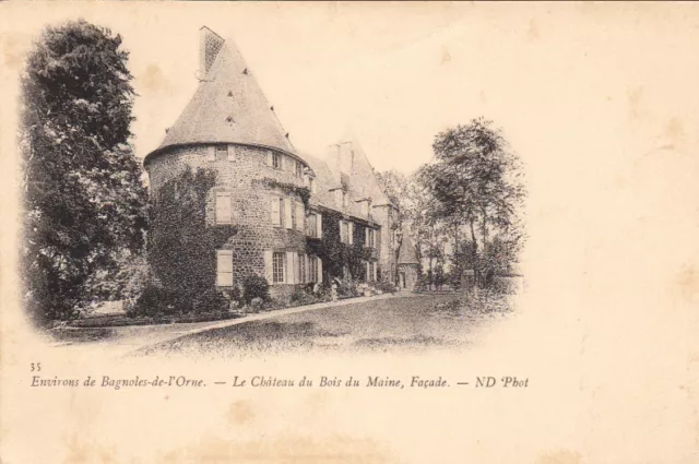 BAGNOLES-DE-L'ORNE 35 environs façade du château du bois du maine