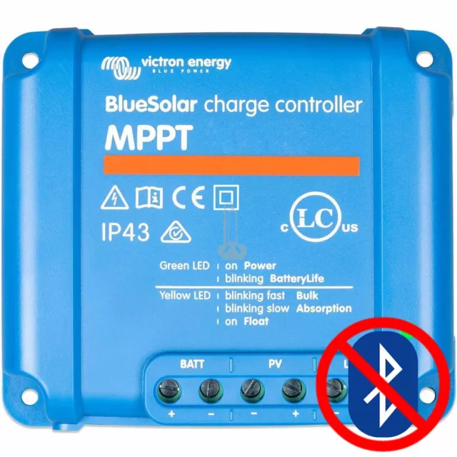 Victron Energy BlueSolar 12V 24V 48V MPPT 75 100 Solarladeregler 10A 15A 20A