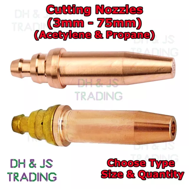 ANM & PNM Acetylene / Propane Gas Cutting Nozzle Tips Tip (3mm - 75mm) All Sizes