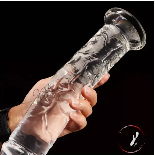 SexToy Gode Ventouse Cristal Transparent Silicone Vaginal Anal Dildo jouet XXL