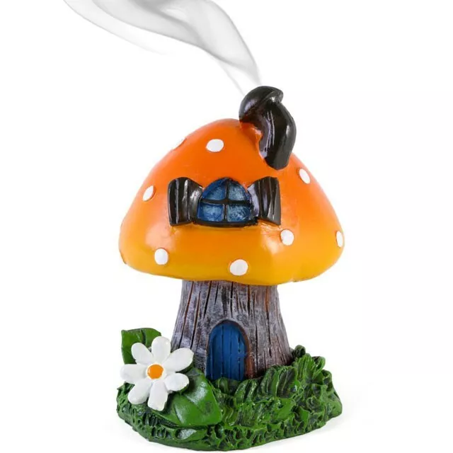 Incense cone burner wolf toadstool fairy house dragon Lisa Parker 2 x FREE CONES