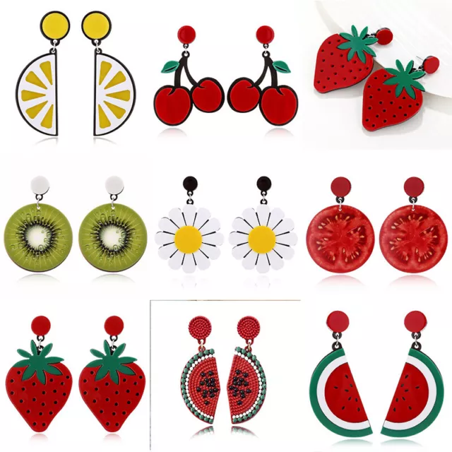 Stud Earrings Dangle Fashion Tassel Bohemia Fruit Personality Women Drop