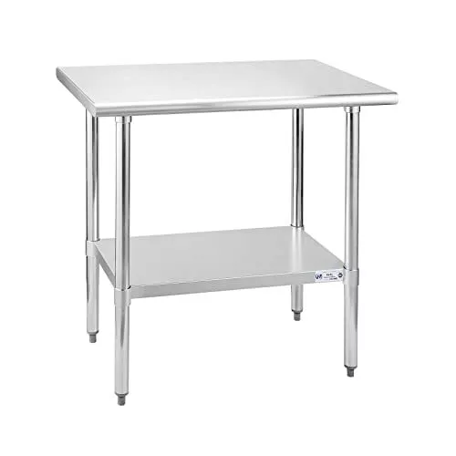 Hally Stainless Steel Table for Prep & Work 24 x 36 Inches NSF Commercial Heavy