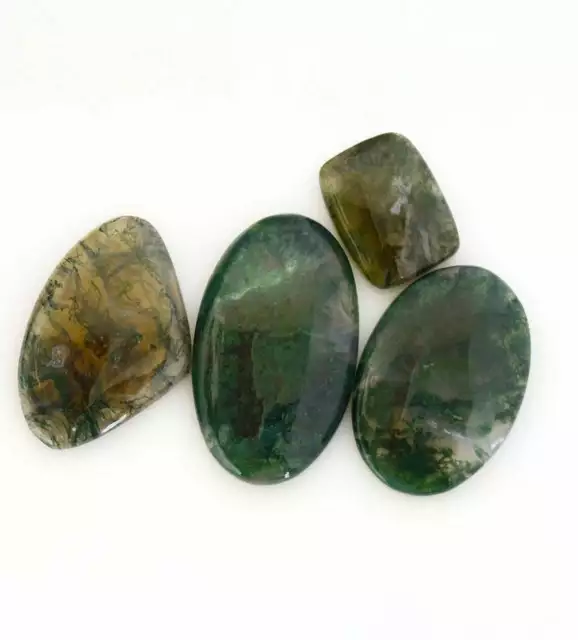 Natural Moss Agate Cabochon Lots. Assorted Gemstone Cabochon Lot Loose Gemstone 3
