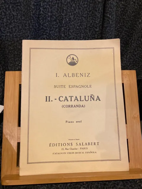 Albeniz Suite espagnole n°2 Cataluna Corranda partition piano ed. Salabert