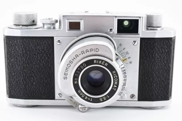 RARE《 VINTAGE in CASE 》Ricoh RIKEN 35 RICOMAT Rangefinder Film Camera From JAPAN 2