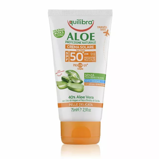 Equilibra Natural Aloe Sun Cream 50/30 SPF - Natural Aloe After Sun Milk 75ml