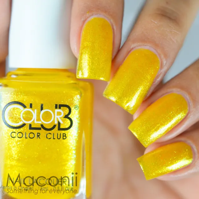 Color Club Daisy Does It - Bright Daisy Yellow Fine Glitter Shimmer Nail Polish