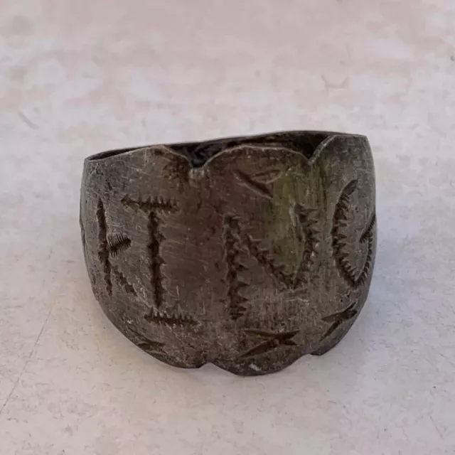 Rare Ancient Antique Solid Silver Viking Ring Authentic Artifact